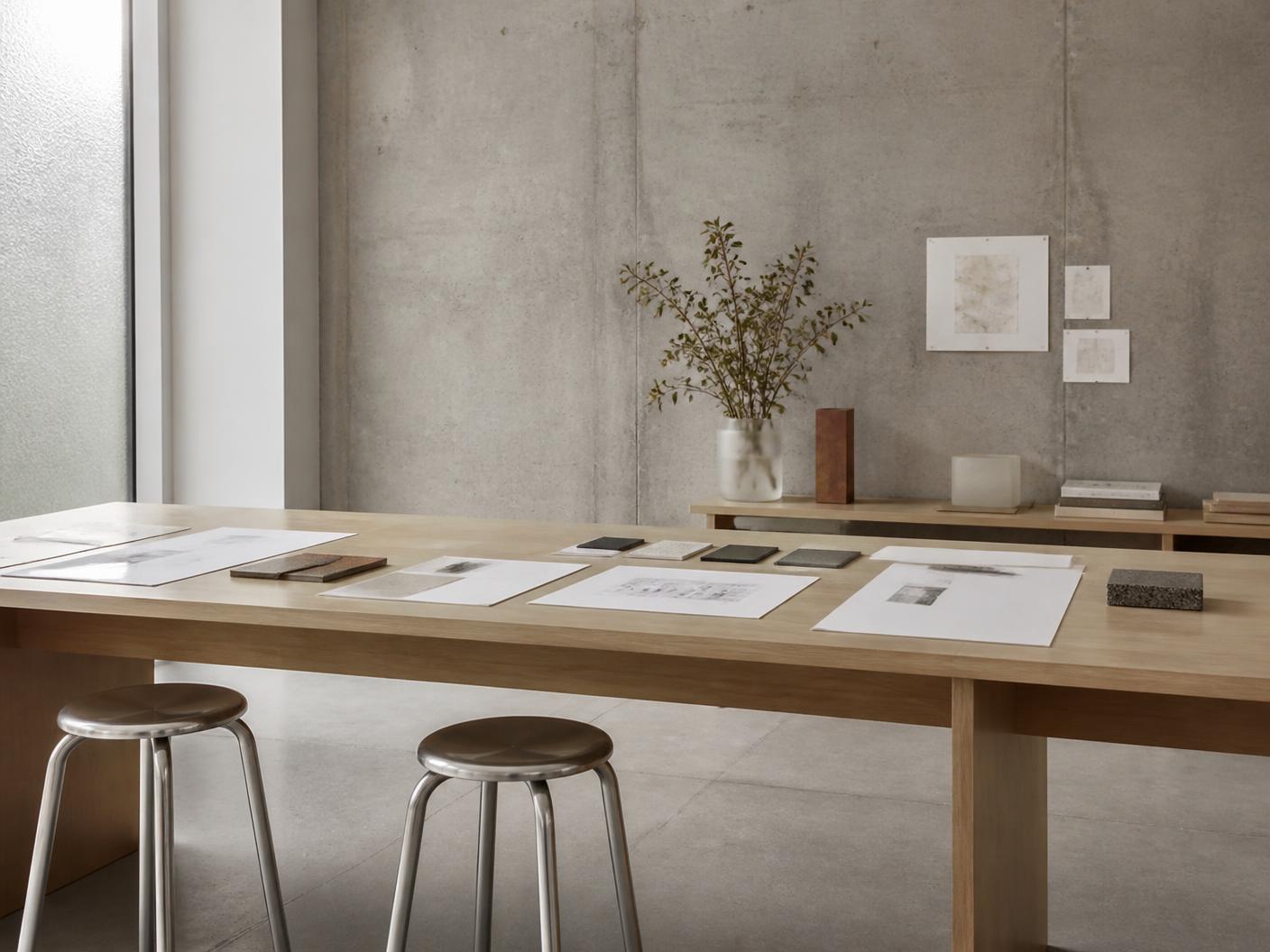 The Backhouse space arranged for content production, with daylight and an open setting